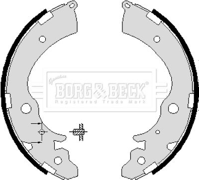 BORG & BECK stabdžių trinkelių komplektas BBS6218